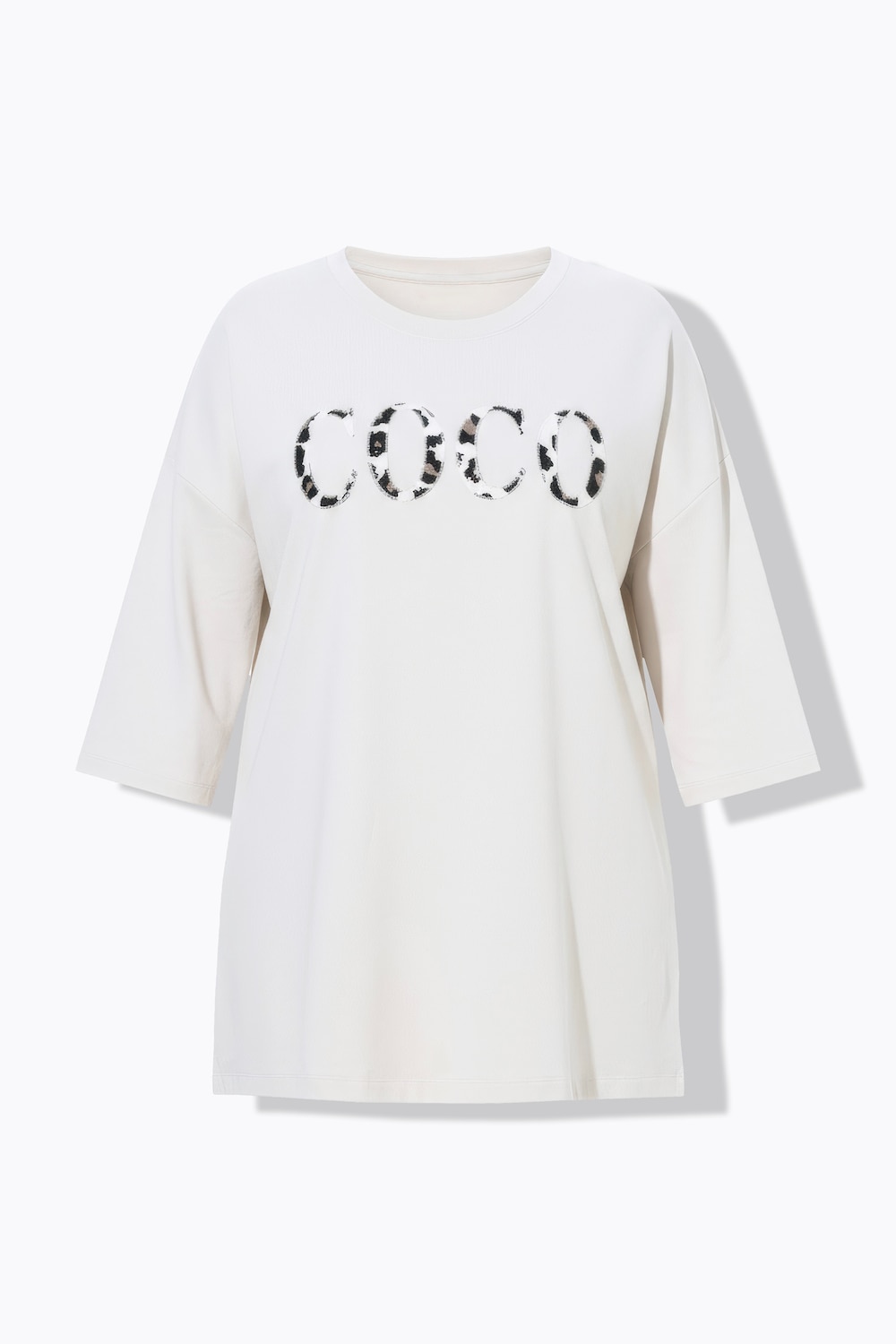 Stora storlekar T-Shirt, Dam, grå, storlek: 46/48, Bomull, Mia Moda