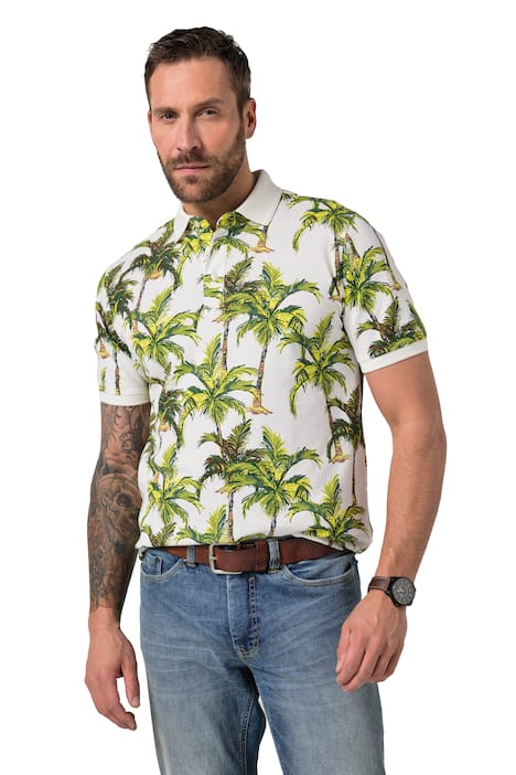 Polokošile s krátkým rukávem, piké materiál, celoplošný potisk, do velikosti 8XL