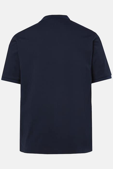 Polo JP 1880 à manches courtes, tissu piqué, imprimé sur le pied de col - jusqu'au 8 XL