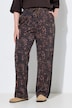 Pantalon Rose en molleton, motif léopard, jambe large et taille élastique