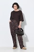 Pantalon Rose en molleton, motif léopard, jambe large et taille élastique