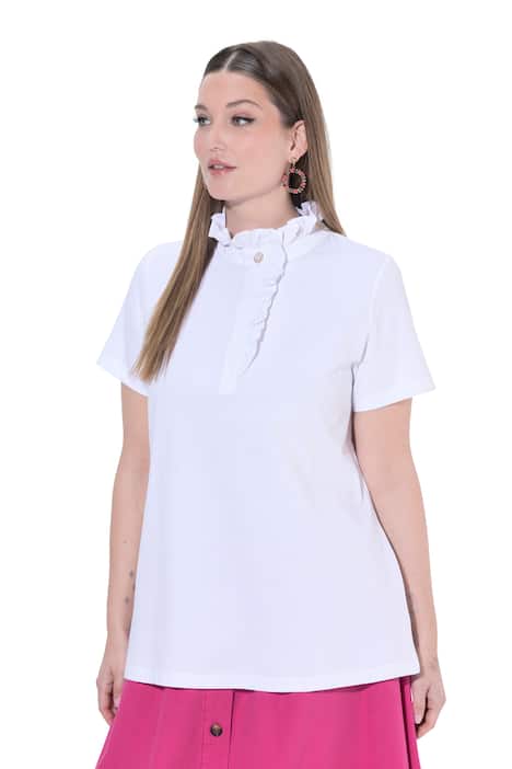 Tričko, volány, klasický střih, polo rukávy