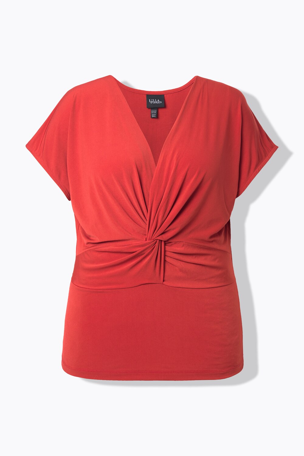 Stora storlekar Topp, Dam, röd, storlek: 50/52, Polyester, Ulla Popken