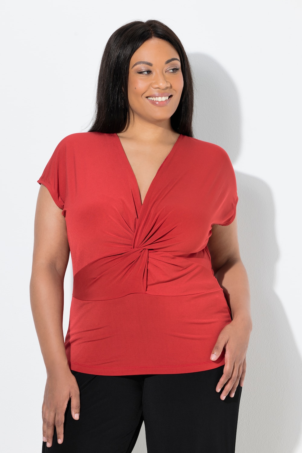 Thumbnail - Große Größen Top, Damen, rot, Größe: 42/44, Polyester, Ulla Popken