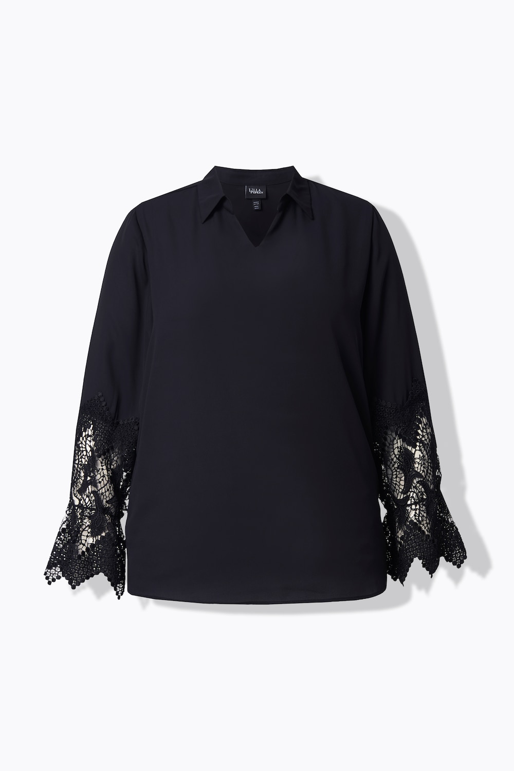 Stora storlekar blus, Dam, svart, storlek: 54/56, Polyester, Ulla Popken