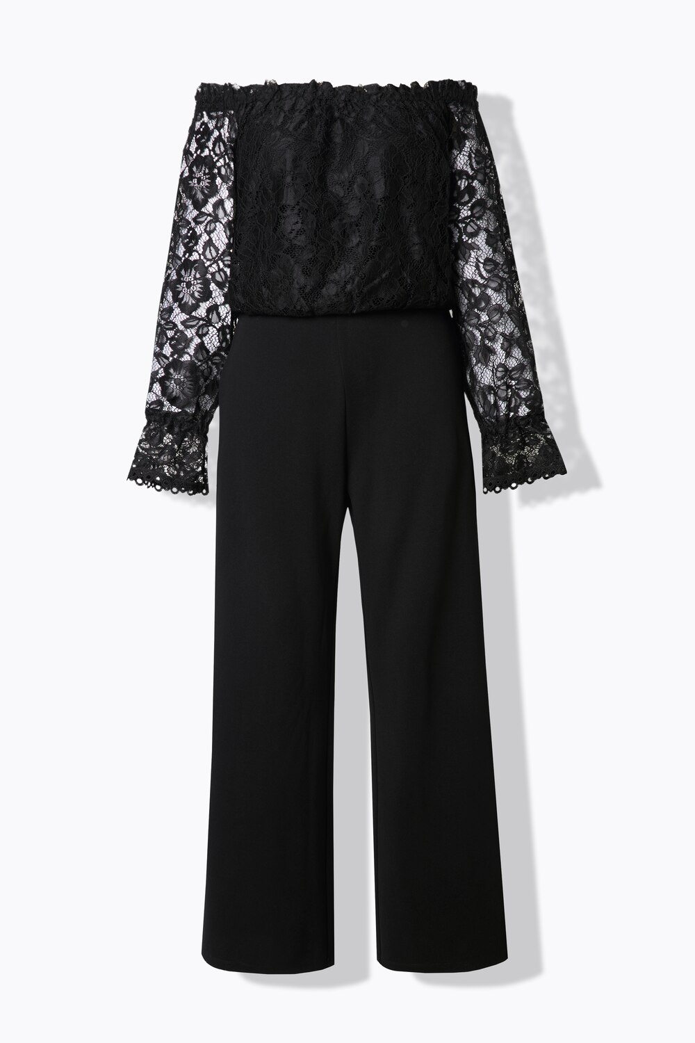 Stora storlekar jumpsuit, Dam, svart, storlek: 56, Polyester, Ulla Popken