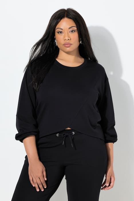 Cutout Hem Long Sleeve Sweathisrt
