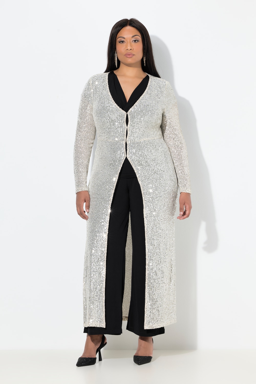 Thumbnail - Große Größen Longjacke, Damen, beige, Größe: 50, Polyester, Ulla Popken