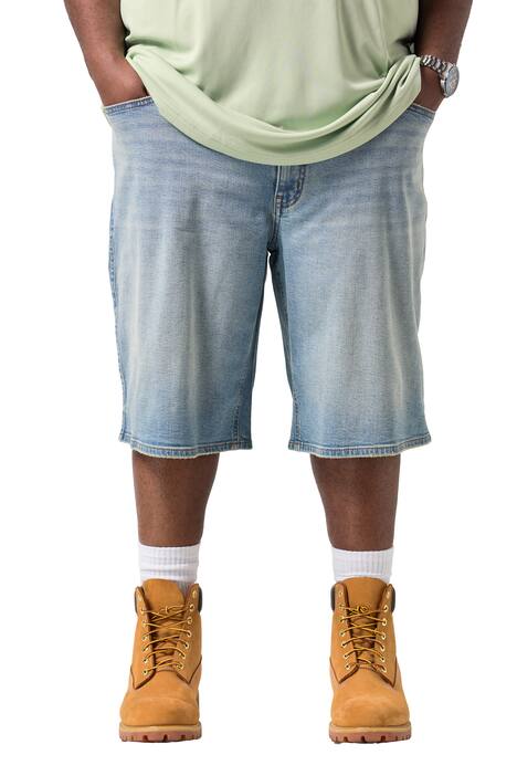 Džínové bermudy STHUGE, 5 kapes, Baggy střih, do velikosti 72