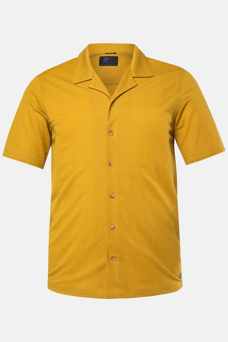 Camisa FLEXNAMIC®, media manga, cuello cubano, estilo seda, Cuba Fit, hasta la talla 8 XL