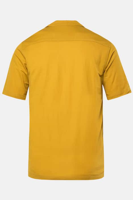 Camisa FLEXNAMIC®, media manga, cuello cubano, estilo seda, Cuba Fit, hasta la talla 8 XL