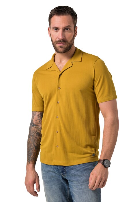 Košile FLEXNAMIC®, krátké rukávy, Cuba límeček, hedvábný vzhled, střih Cuba Fit, do velikosti 8XL