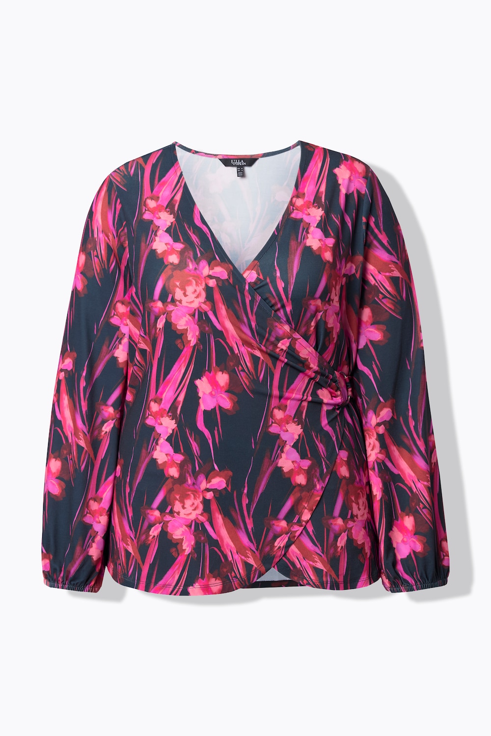 Stora storlekar topp, Dam, blå, storlek: 46, Polyester, Ulla Popken