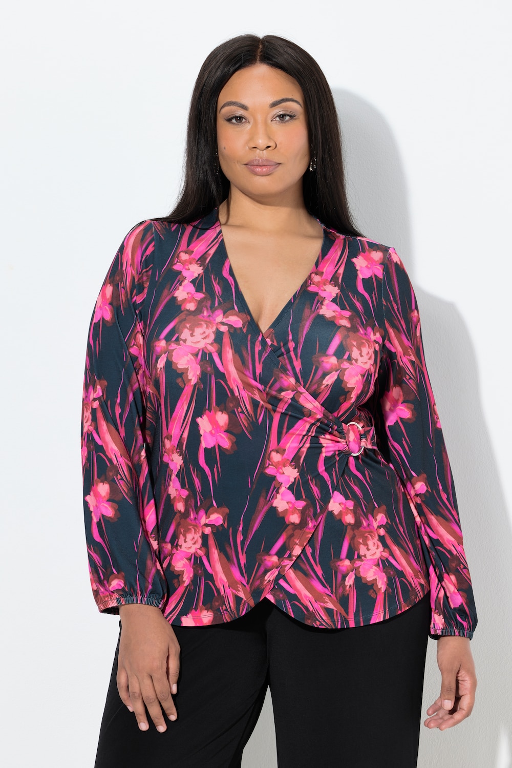 Große Größen Shirt, Damen, blau, Größe: 42, Polyester, Ulla Popken