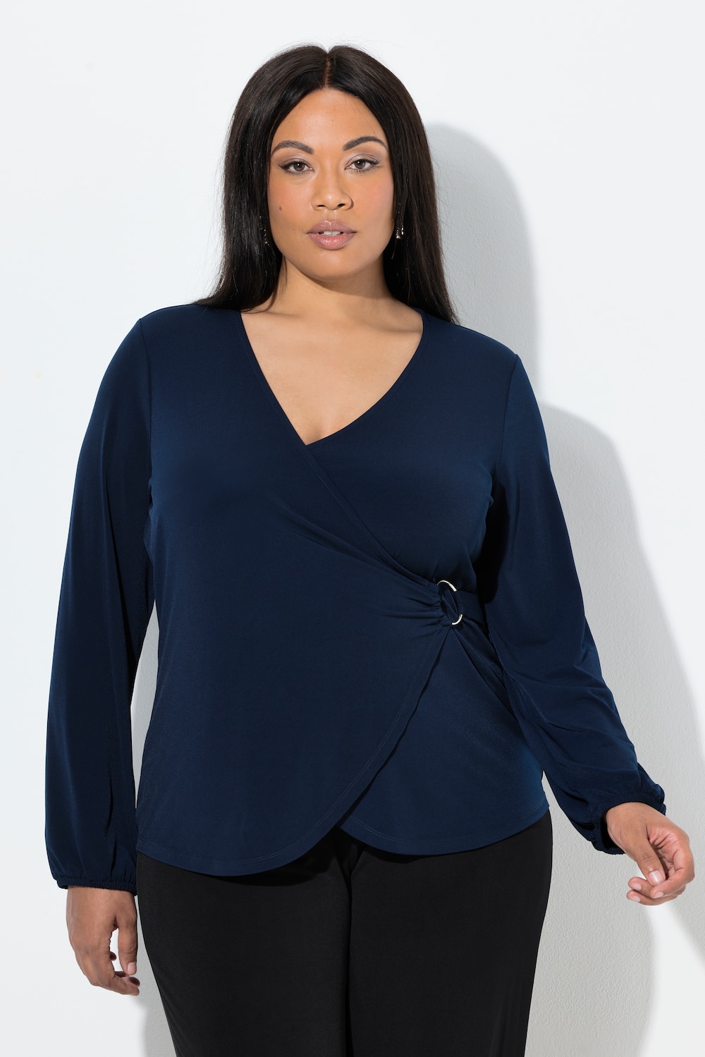 Große Größen Shirt, Damen, blau, Größe: 42, Polyester, Ulla Popken