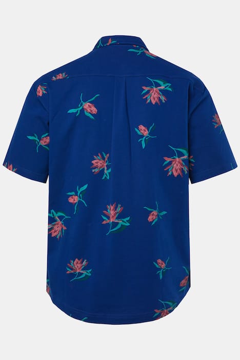 Košile z piké materiálu, krátké rukávy, límec na knoflíky, moderní střih, až 8XL