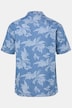 JP 1880 Denimoptik-Hemd, Halbarm, Cuba-Kragen, floraler Alloverprint, Cuba Fit, bis 8 XL