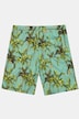 Bermuda shorts, elasticated waistband, viscose, all-over print, up to size 8XL