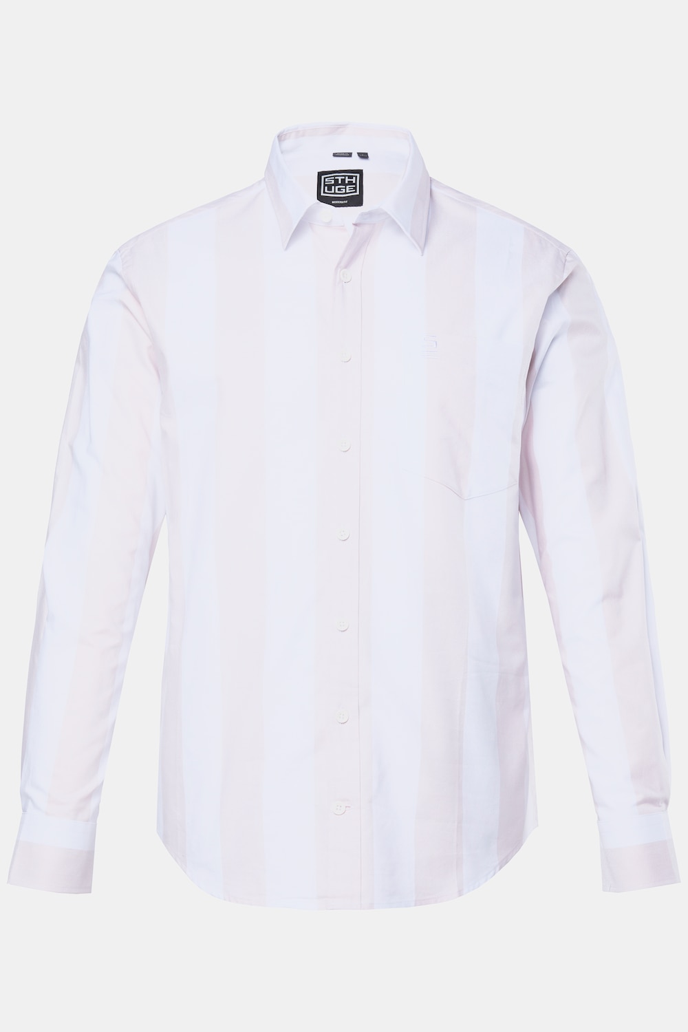 Chemise à rayures STHUGE, manches longues et col Kent, coupe Modern Fit - jusqu'au 8 XL