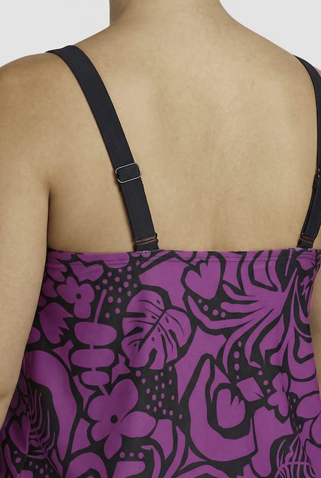 Tankini mit Shorts, Blüten, Softcups, Träger verstellbar