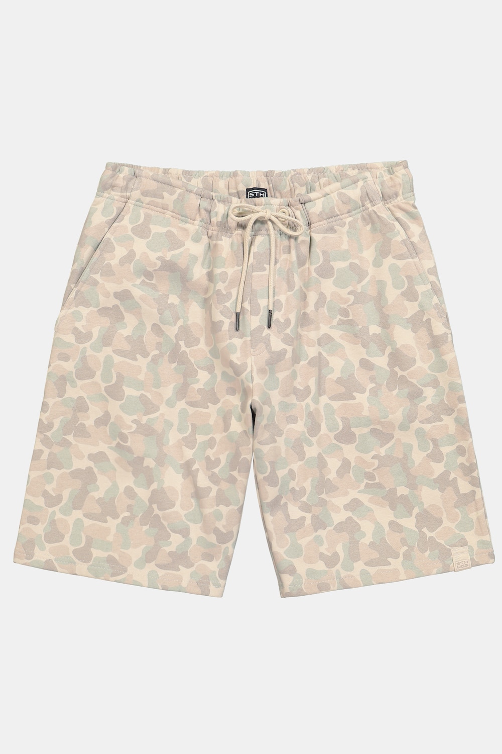 Bermuda STHUGE en molleton, motif et coupe Relaxed Fit - jusqu'au 8 XL