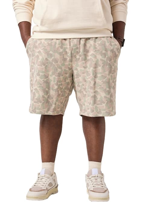 Teplákové bermudy STHUGE, vzorované, Relax střih, do velikosti 8XL