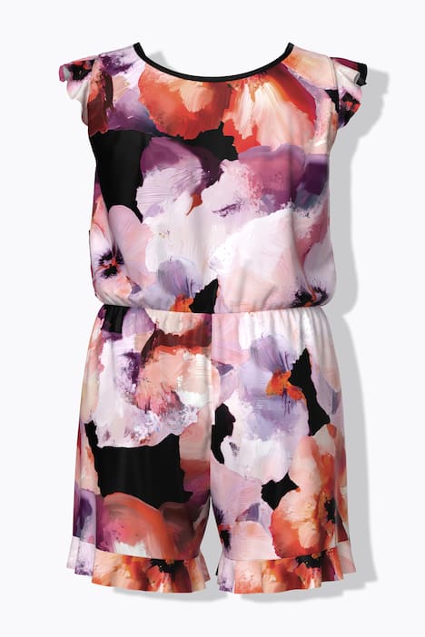 Badekleid, Blüten, Rüschen, Softcups