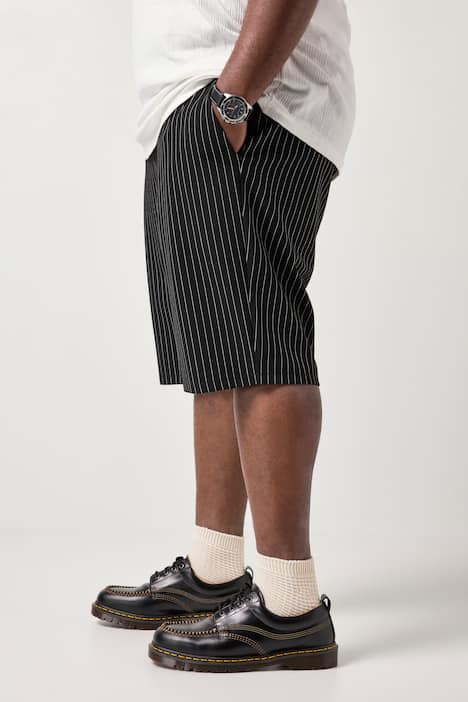 STHUGE Sweat-Bermuda, Interlock-Qualität, Nadelstreifen, Loose Fit, bis Gr. 72