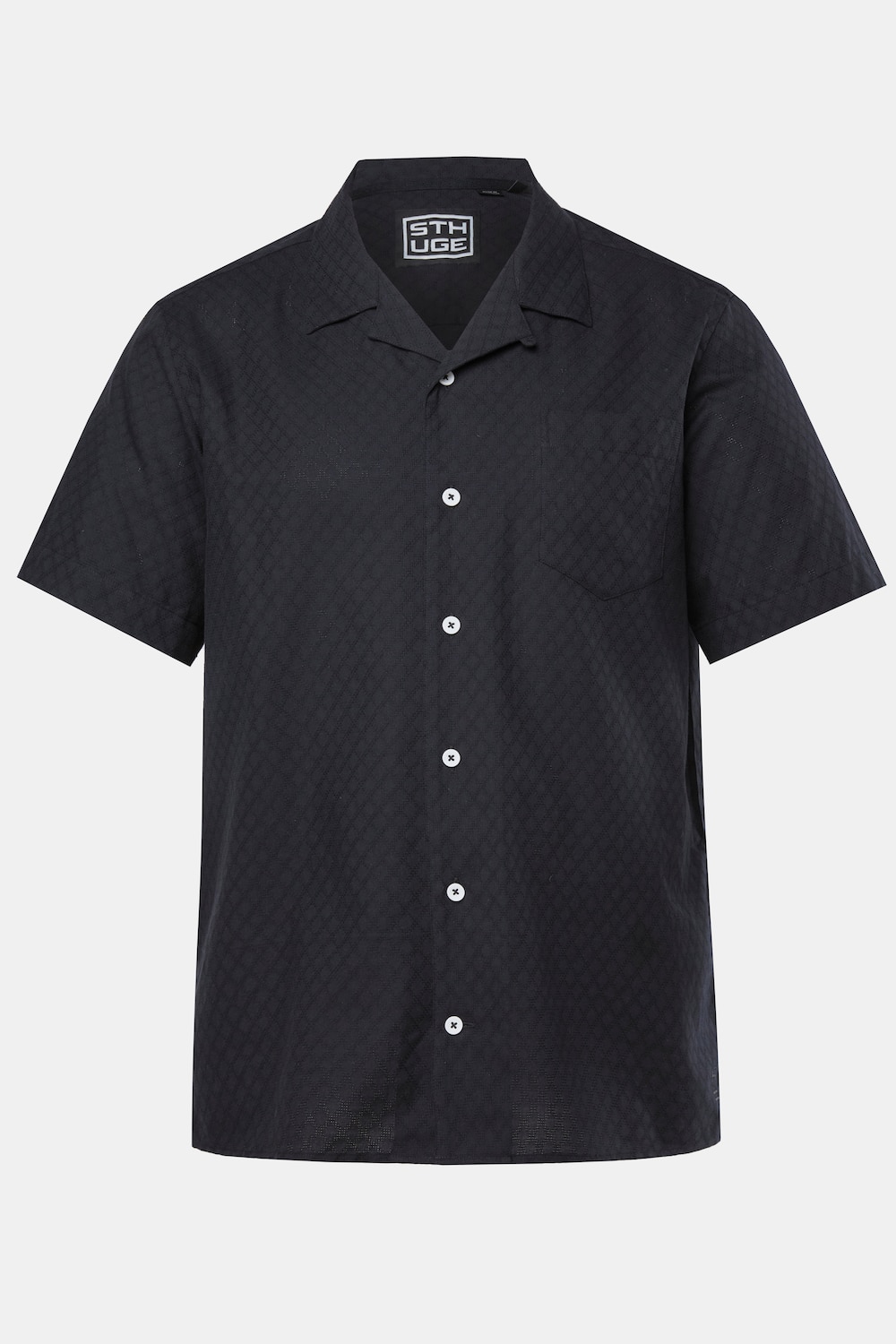 Hemd, Halbarm, Kuba-Kragen, Struktur, kastiger Fit, bis 8 XL