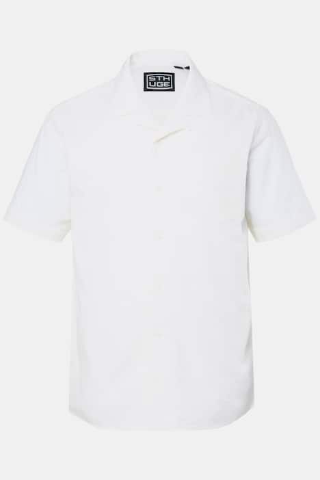 STHUGE Hemd, Halbarm, Kuba-Kragen, Struktur, kastiger Fit, bis 8 XL