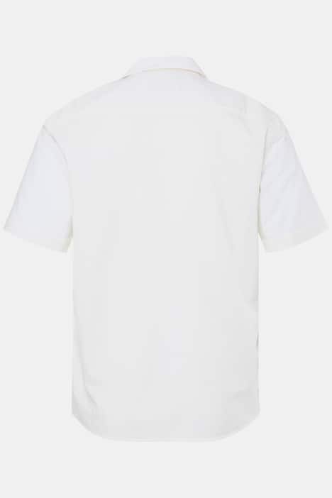 STHUGE Hemd, Halbarm, Kuba-Kragen, Struktur, kastiger Fit, bis 8 XL