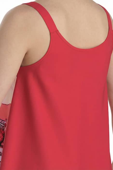 Kleid, Urlaubsmotiv, A-Linie, V-Ausschnitt, ärmellos