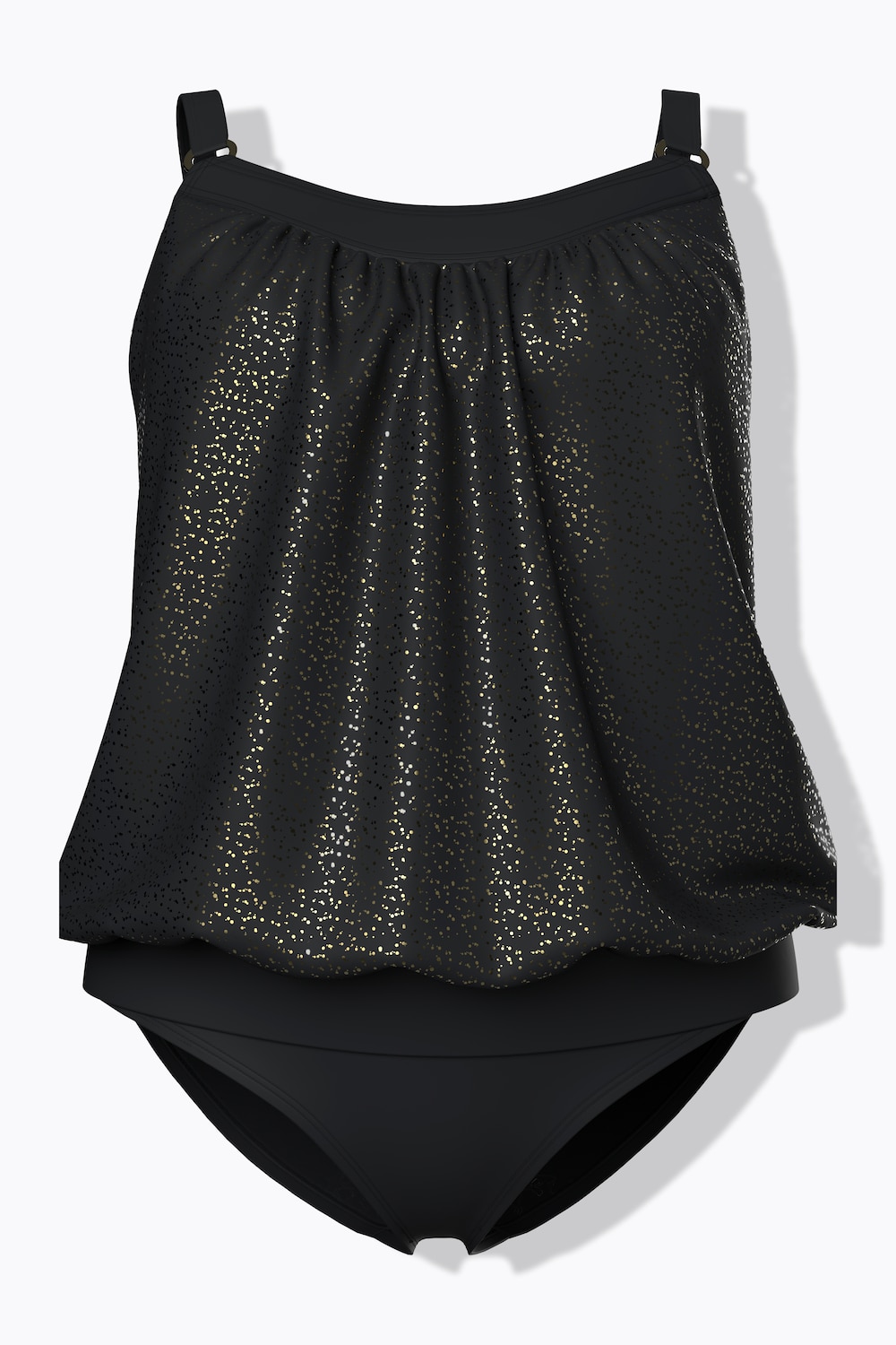 Tankini, metallic effect, elastische zoom, zachte cups