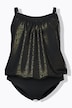 Tankini, Metallic-Effekt, Elastiksaum, Softcups