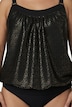 Tankini, Metallic-Effekt, Elastiksaum, Softcups