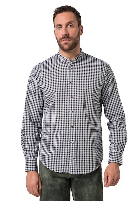 kostkovaná košile, tradiční střih, dlouhé rukávy, rolák, moderní střih, do velikosti 8XL