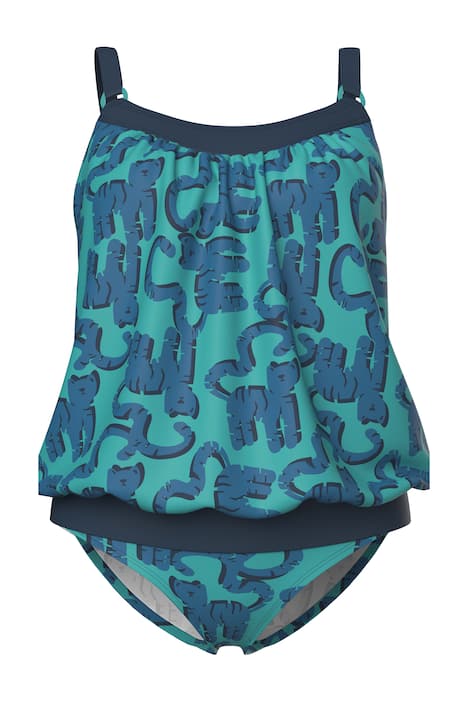 Tankini, kočky, měkké košíčky, elastický lem, nastavitelná ramínka podprsenky