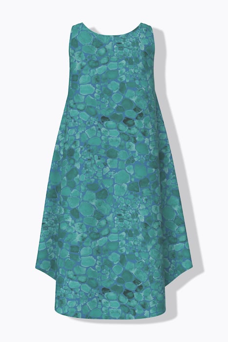 Midi-jurk, A-lijn, ronde hals, mouwloos