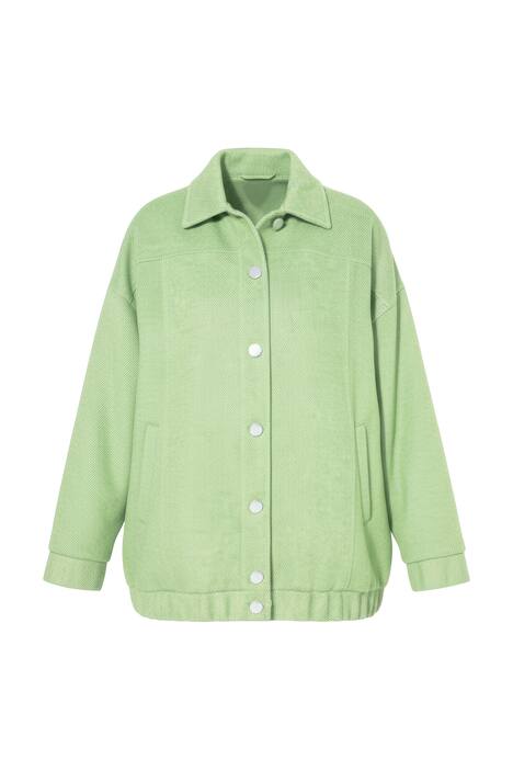 Bluzonová bunda, vlněný vzhled, delší a oversize