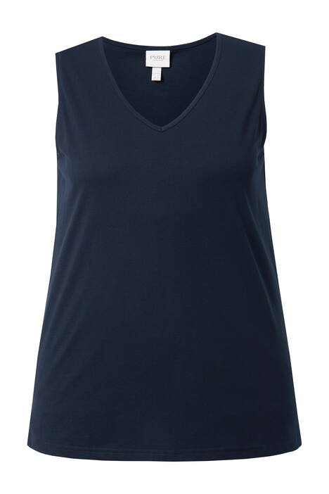 Top, Classic, výstřih do V, bez rukávů, biobavlna