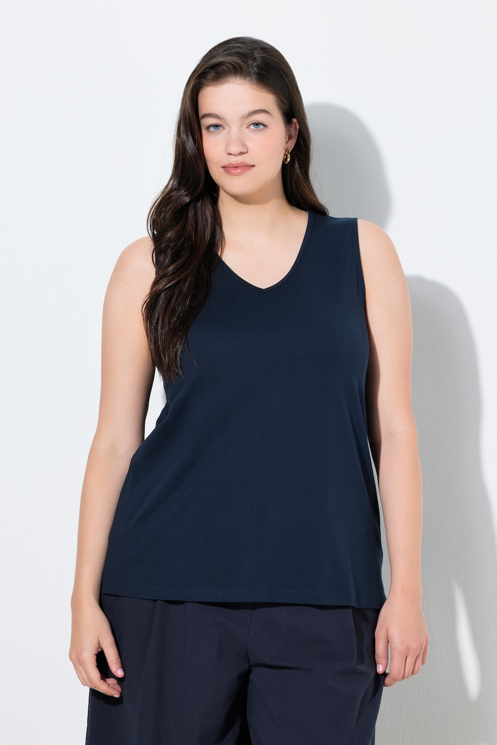 Große Größen Top, Damen, blau, Größe: 42/44, Baumwolle, Ulla Popken