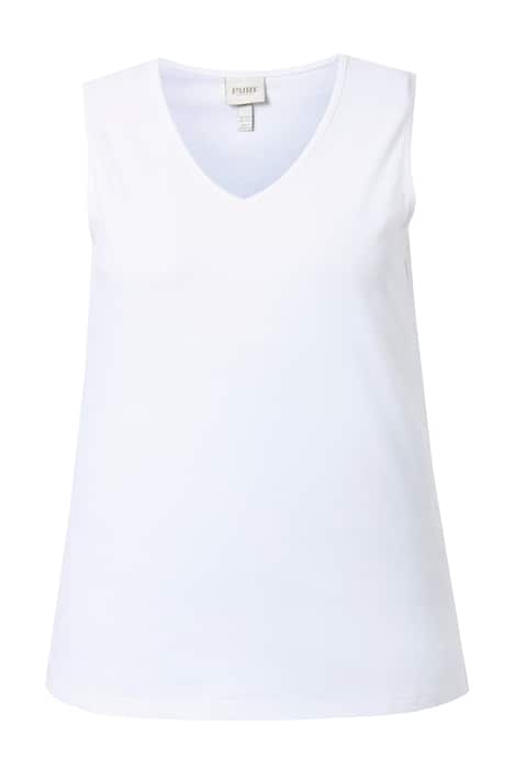 Top, Classic, výstřih do V, bez rukávů, biobavlna