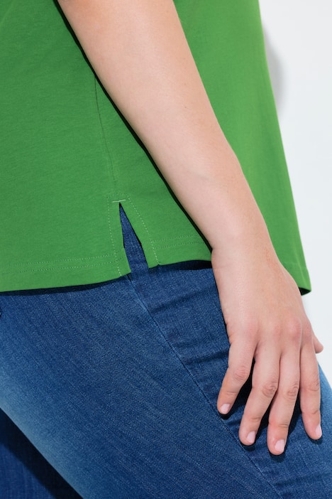 Top smanicato dalla vestibilità classica in cotone biologico con scollo a V