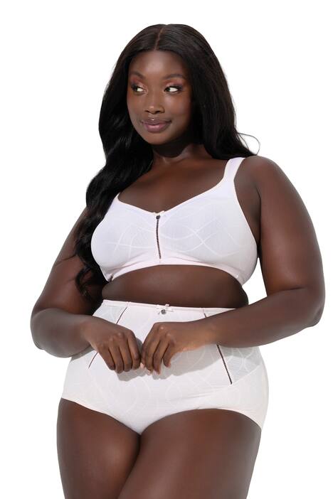 Tvarující maxi kalhotky, podložená krajka, vysoký pas