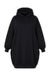 Teplákové midi šaty, oversize, kapuce