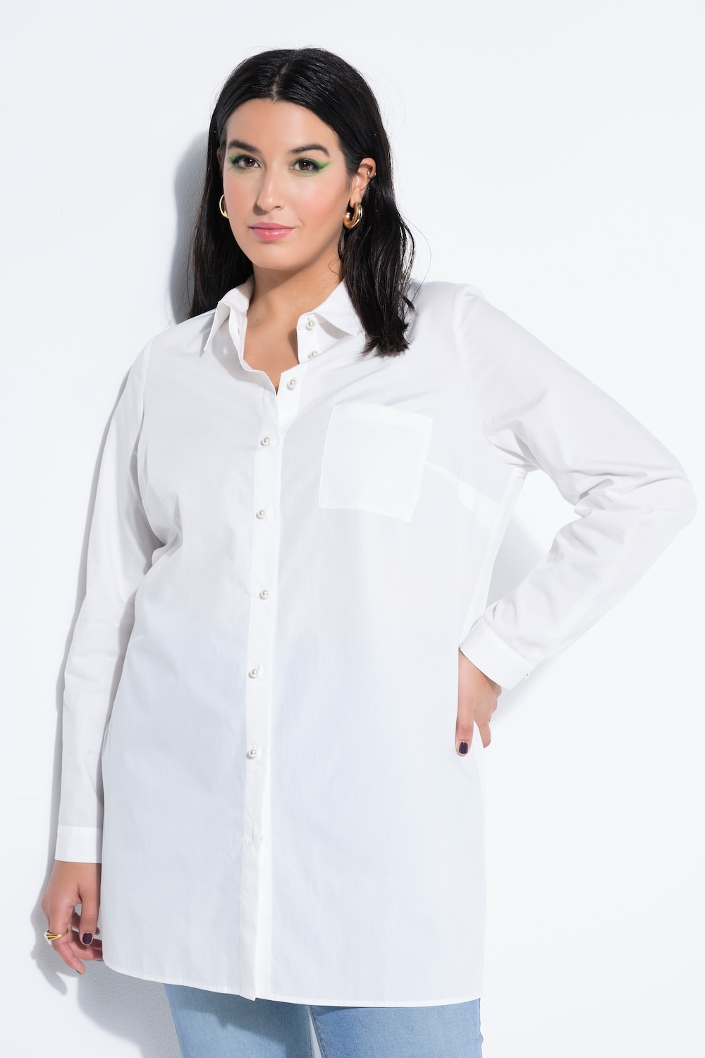 Thumbnail - Große Größen Hemdbluse, Damen, beige, Größe: 42/44, Baumwolle, Studio Untold