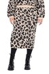Maxi úpletové šaty, Slim střih, maxi délka, leopardí vzor