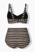 Bikini, Streifenmix, drapiert, Softcups, recycelt