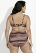 Bikini, Streifenmix, drapiert, Softcups, recycelt