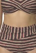 Bikini, Streifenmix, drapiert, Softcups, recycelt